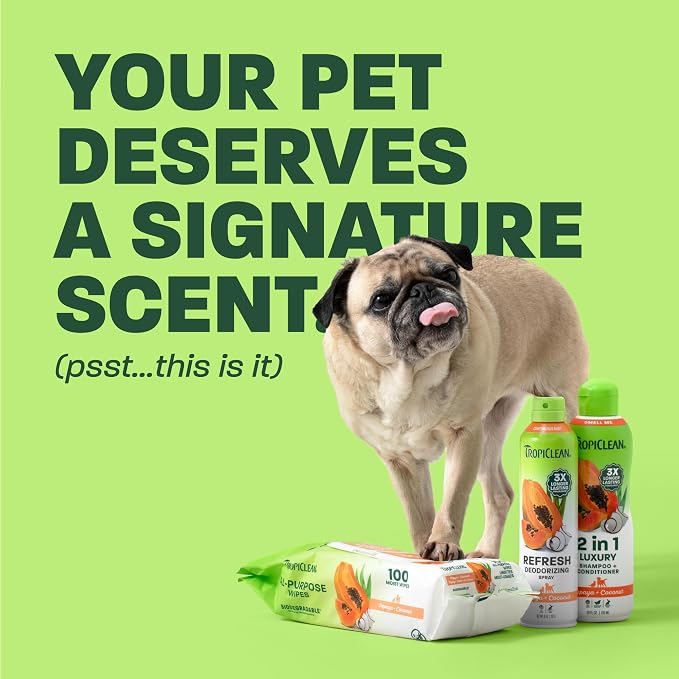 TropiClean Dog Grooming Kit, Papaya Pamper Pack - Image 2