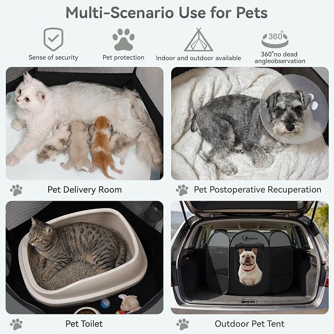 Siedihit Dog Cat Playpen, Puppy Pet Playpen Indoor - Image 4