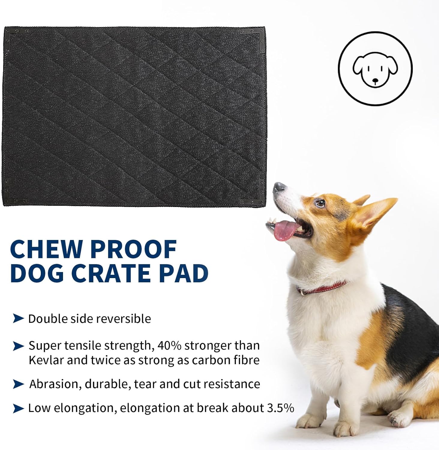 BALAPET XS Durable Chew Proof Dog Bed with Metal Rivet Corner, 23"x17"