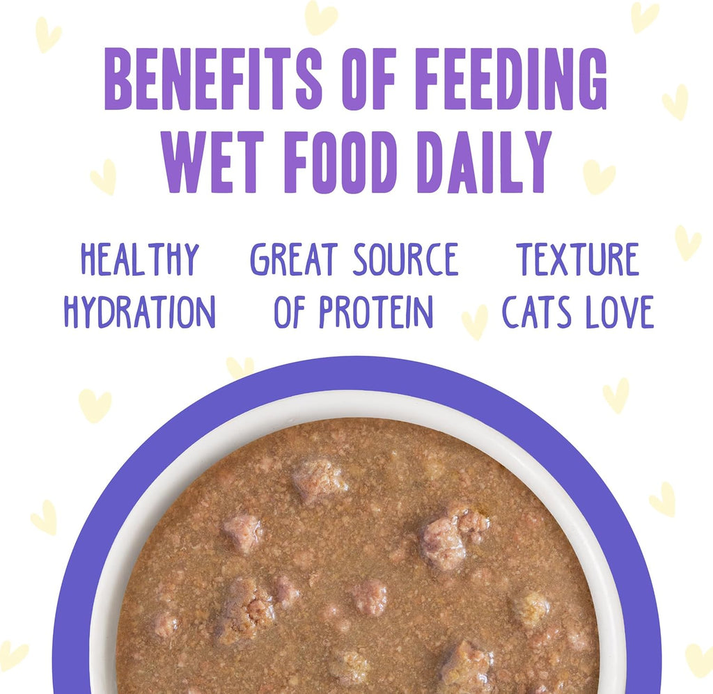 Weruva B.F.F. OMG - Best Feline Friend Oh My Gravy!, Chicken & Beef Be Happy with Chicken & Beef in Gravy, 5.5oz Can (Pack of 8)