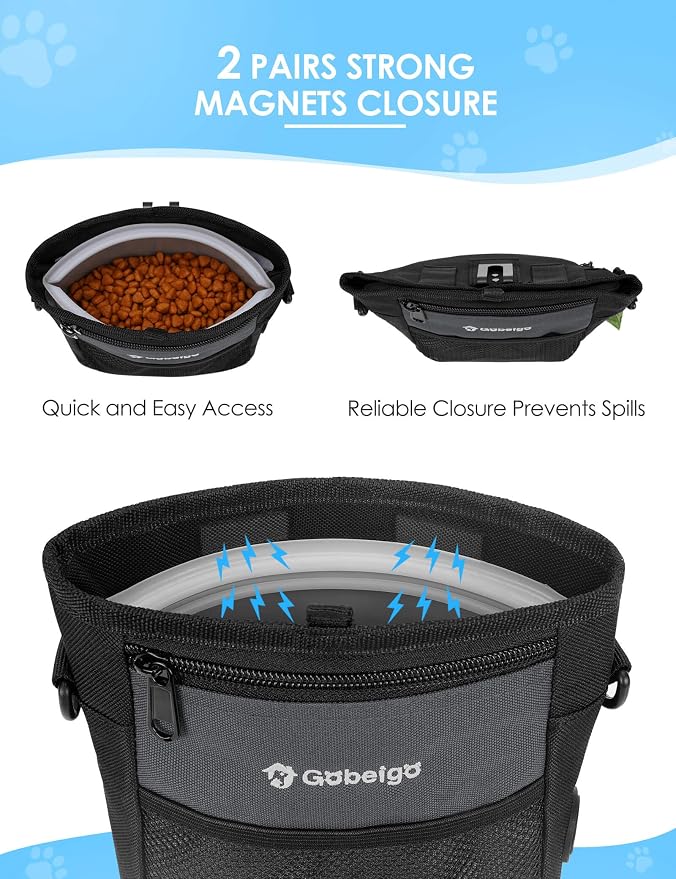 Gobeigo Dog Treat Pouch, Magnetic Closure & Sealable Silicone Bag Insert - Image 3