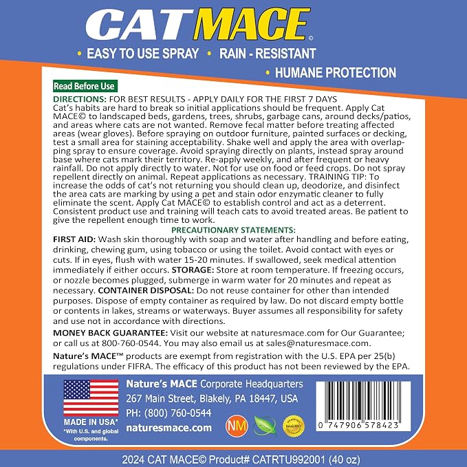 Nature's Mace Cat Mace Cat Repellent, Spray Deterrent - Image 7