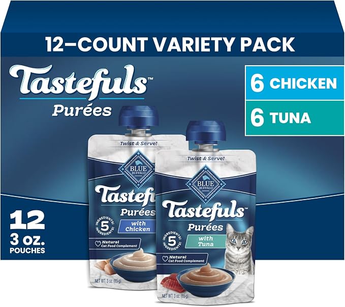 Blue Buffalo Tastefuls Beef Purées Natural Wet Cat Food Topper, Just 5 by BlueBuffaloCompanyLtd