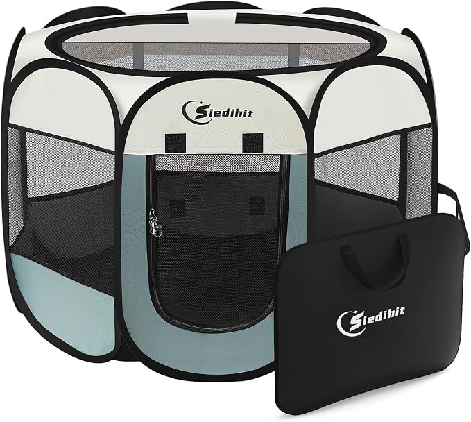 Siedihit Large Dog Cat Playpen, Puppy Pet Playpen Indoor by Siedihit