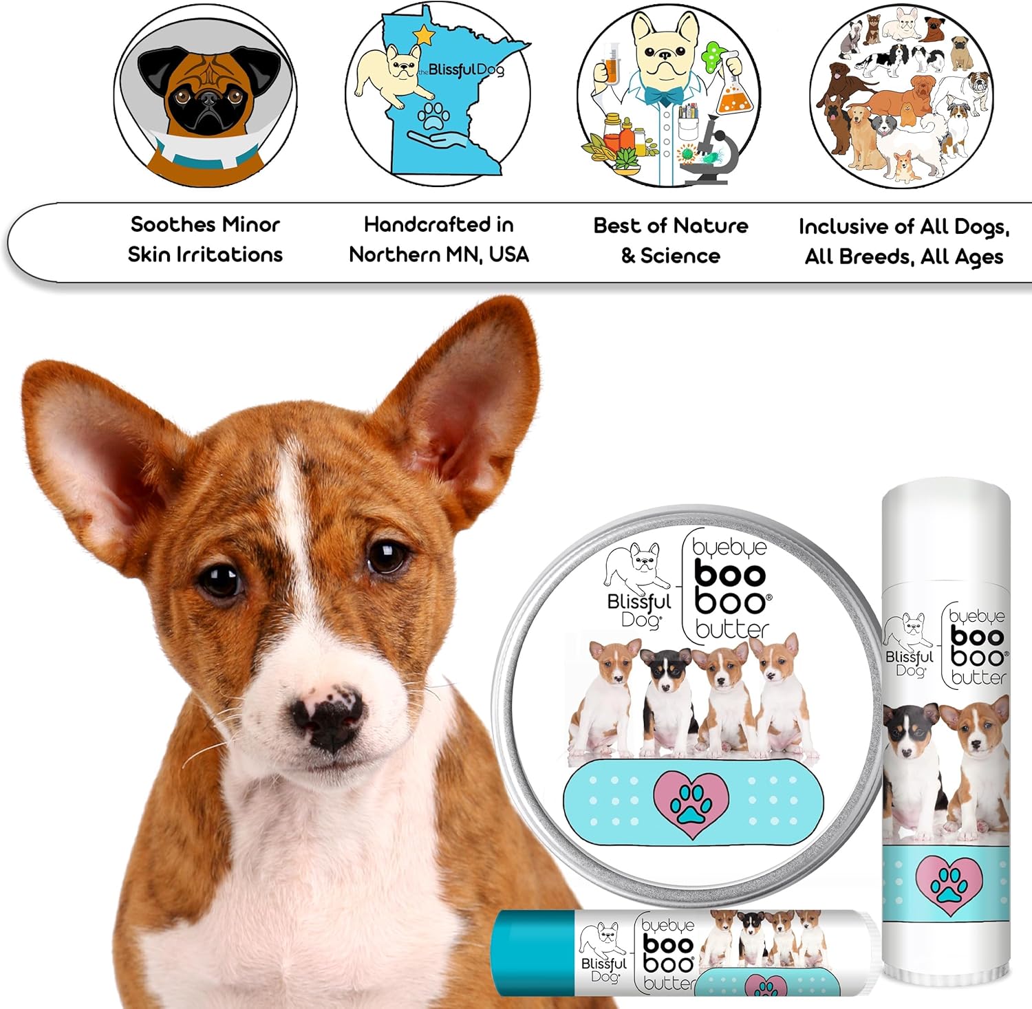 The Blissful Dog Basenji Boo Boo Butter, 2-Ounce