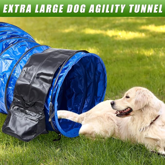 Briwooody 24 in 10 Foot PVC Dog Agility Tunnel - Image 5