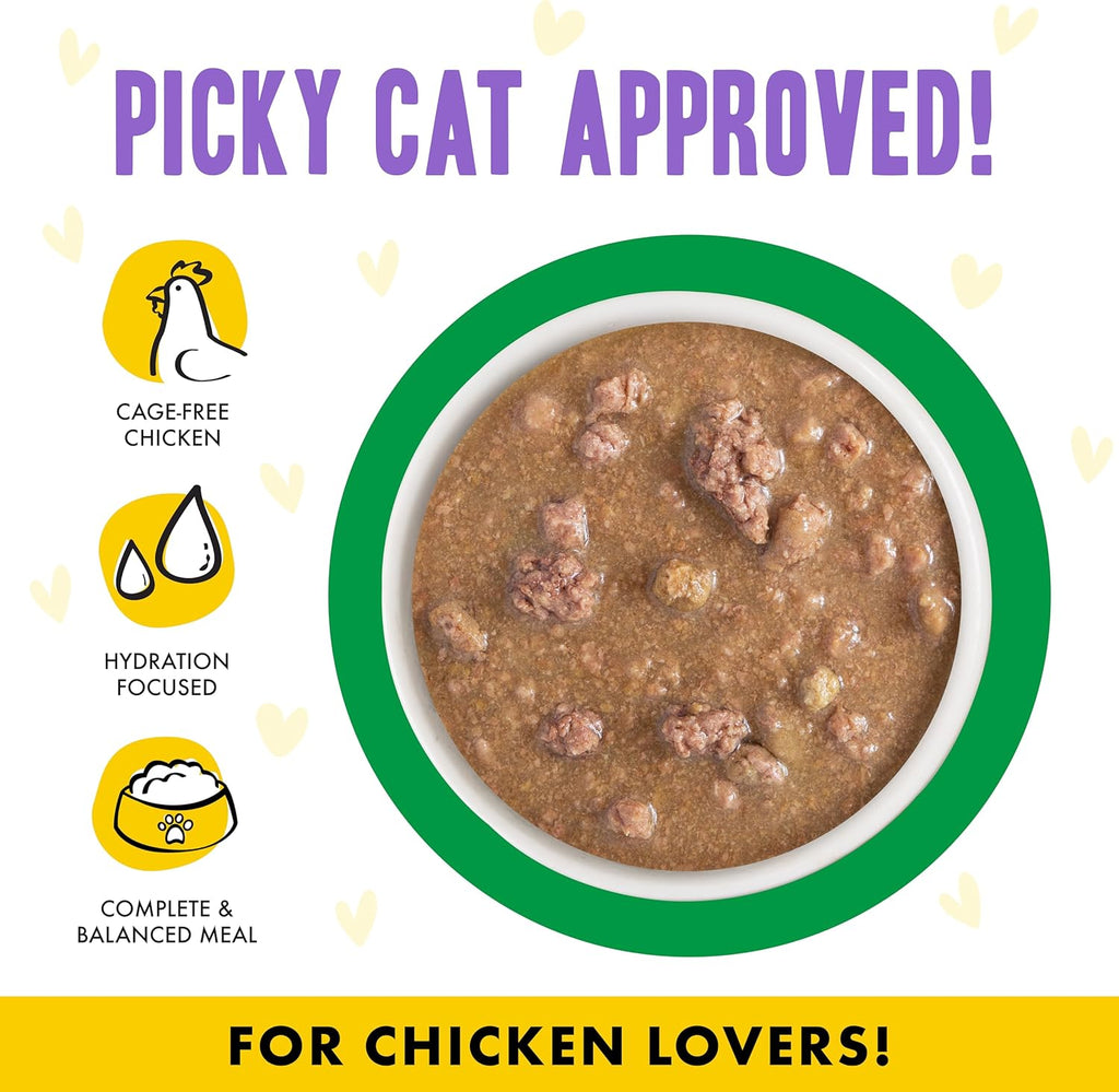 Weruva B.F.F. OMG - Best Feline Friend Oh My Gravy!, Chicken & Lamb Live N' Love with Chicken & Lamb in Gravy, 2.8oz Can (Pack of 12)