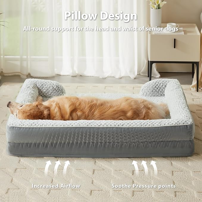 Orthopedic Dog Bed for Extra Large Dogs, Egg Crate Foam Bed for Extra Large Dogs - Image 3