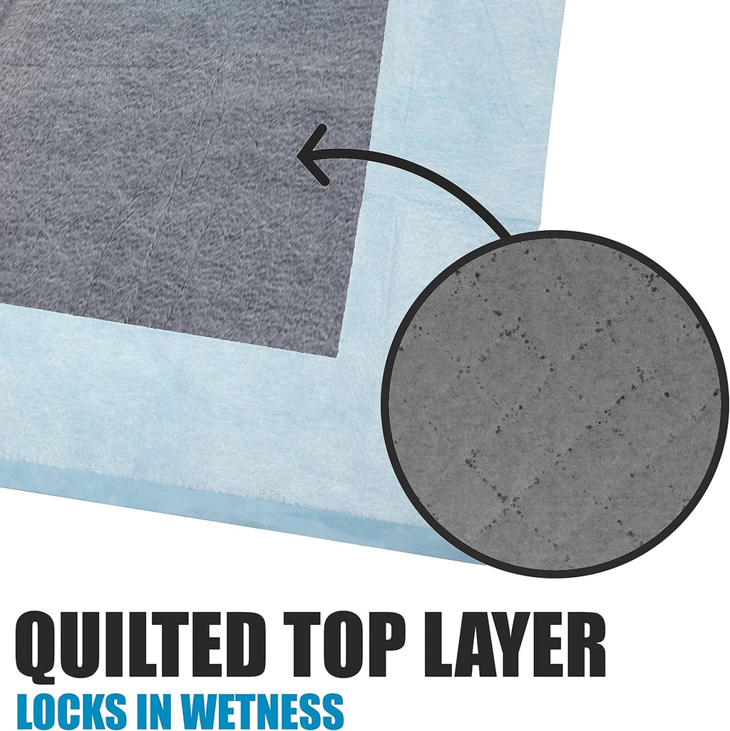 BV Charcoal Puppy Pads XL 320 Count 28"x34" - Leak-Proof Pee Pads for Dogs with 6-Layer Absorbent Design & Built-in Attractant - Dog Pad Extra Large with Charcoal for Odor Control - for Large Dogs