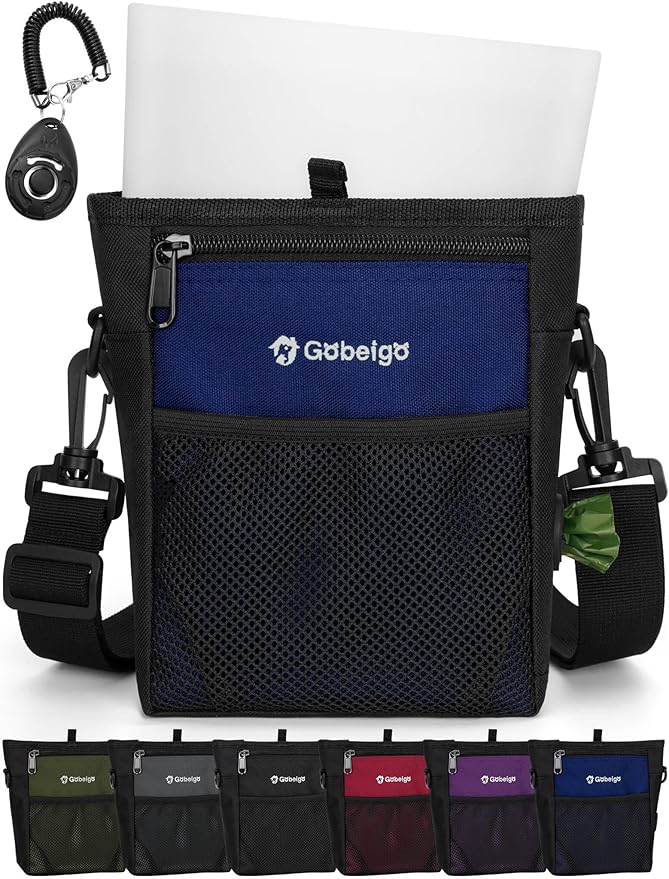 Gobeigo Dog Treat Pouch, Magnetic Closure & Sealable Silicone Bag Insert by Gobeigo