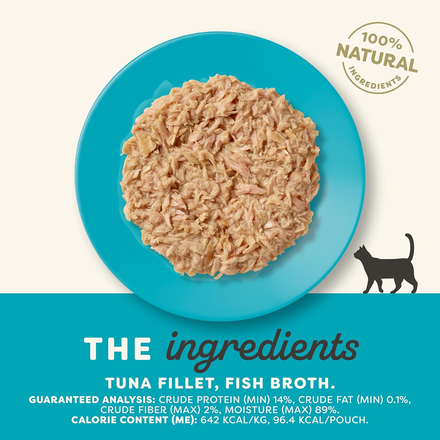 Applaws Natural Wet Cat Food in Broth, Limited Ingredient Wet Cat Food Pouches, No Additives, Made with Natural Ingredients, Tuna Fillet in Broth (12 x 5.3oz Pouches)