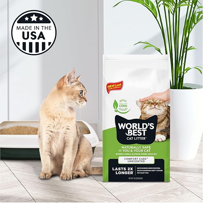 WORLD'S BEST CAT LITTER Comfort Care Unscented, 32-Pounds - Image 5
