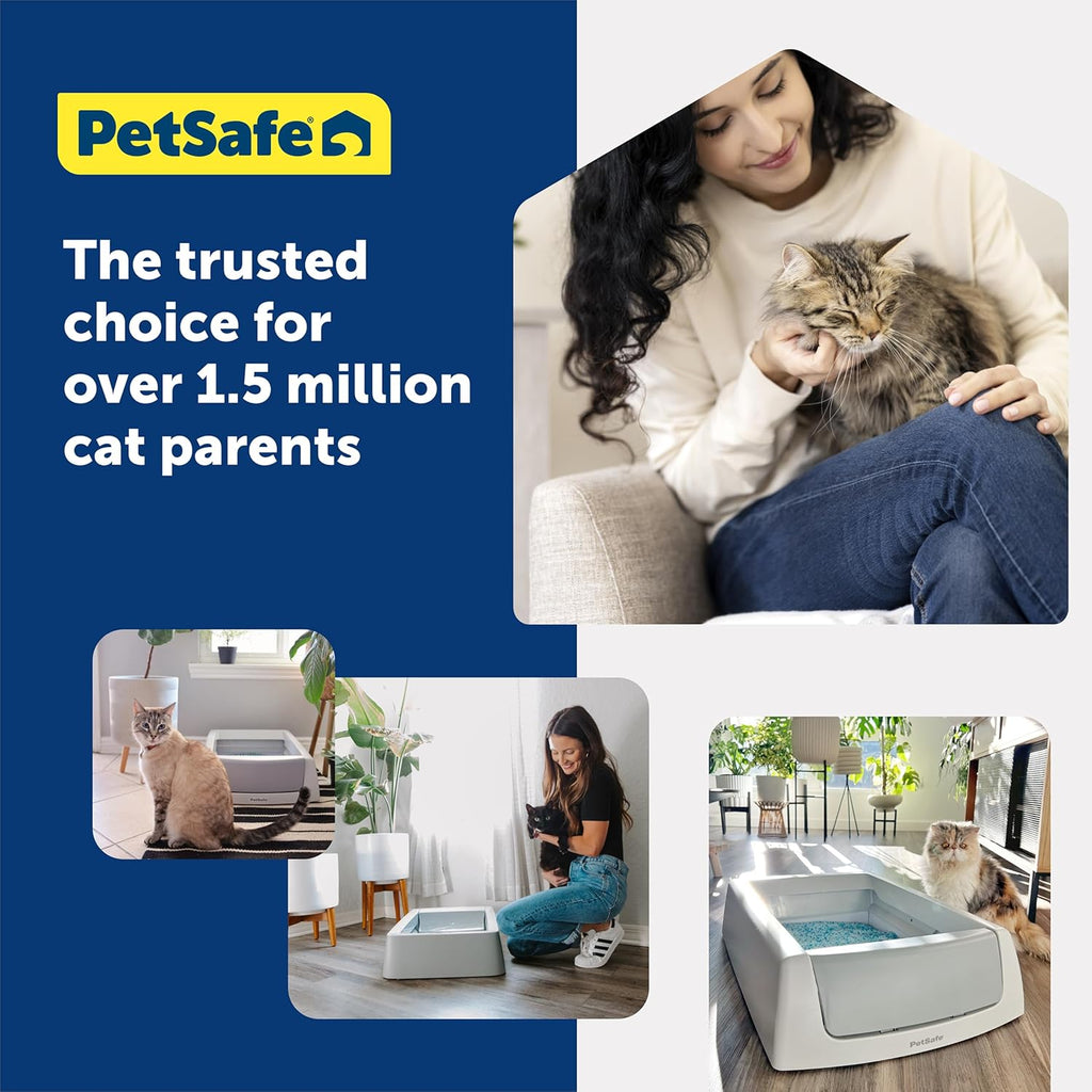 PetSafe ScoopFree Disposable Crystal Cat Litter Tray - Easy Cleaning Box - Refill Tray for Electric Litter Box - Fragrance Free - 4.3 lb Bags - 6 Pack