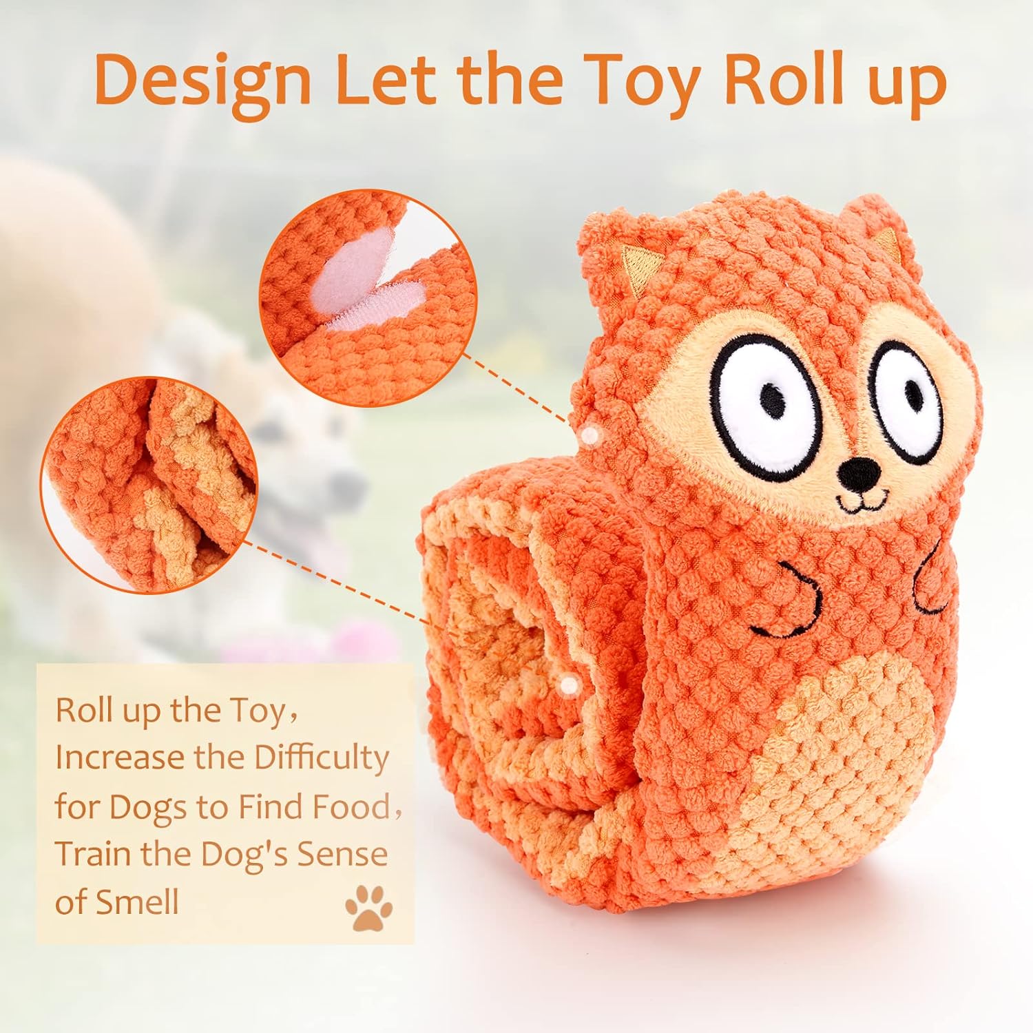 Squeak Dog Puzzle Toys IQ Training, Snuffle Toys Foraging Instinct Puppy Toys