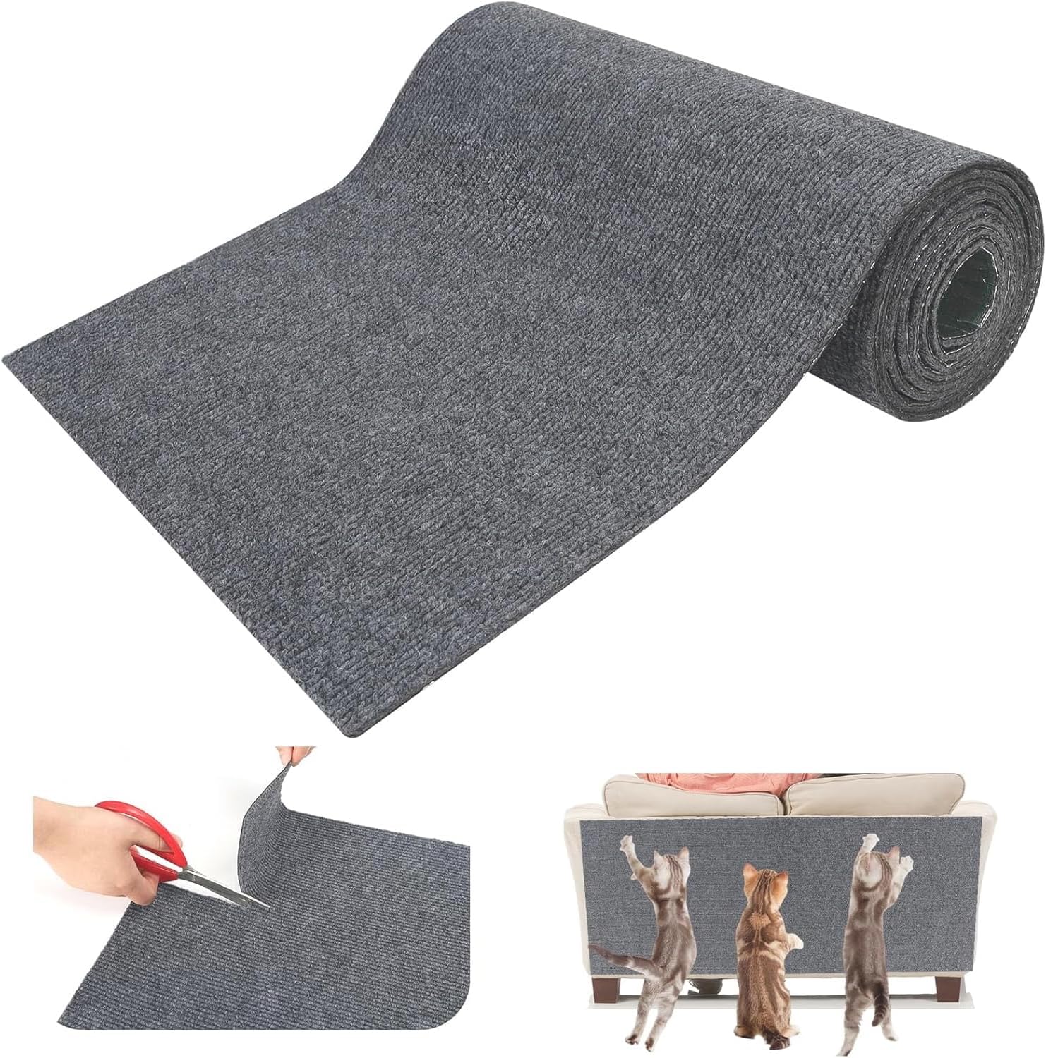 Cat Scratch Couch Furniture Protector, Adhesive Cat Scratch Pad Deterrent for Furniture, DIY Climbing Cat Scratcher Couch Protector from Cat Claws Furniture Protectors from Cats Scratching
