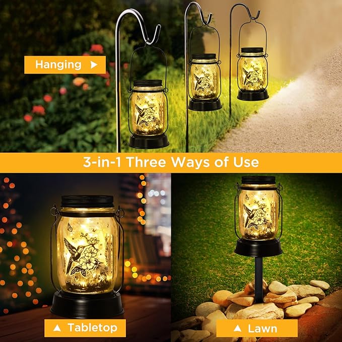 Solar Lanterns Outdoor Garden Decor Valentine's Day Gifts - Image 4