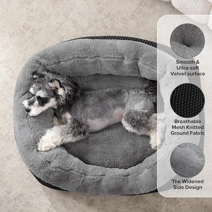 INVENHO Small Dog Bed Washable Orthopedic Calming Warming Durable Pet Bed - Image 2