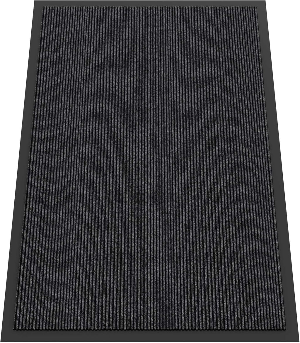 Indoor Outdoor Door Mat, 6’ x 4' Doormat for Entryway, Rubber Backing Non Slip Front Door Mat Outside Entrance, Super Absorbent Commercial Floor Mat for Home Office