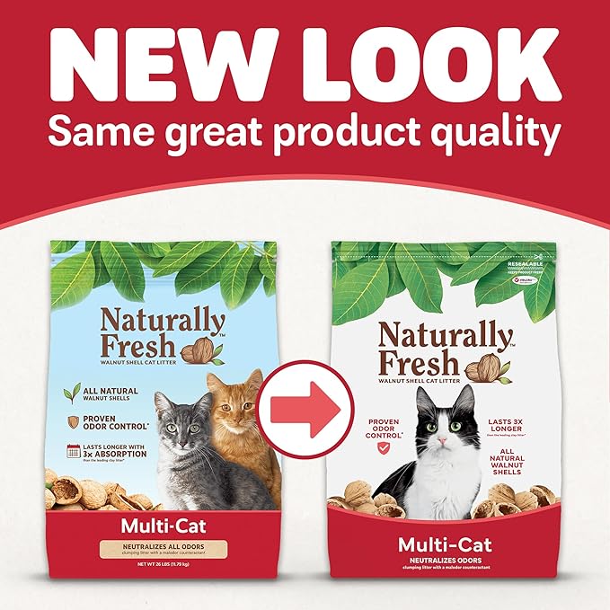 Naturally Fresh Cat Litter Made from Walnut Shells, Low Dust, Sustainable - Image 2