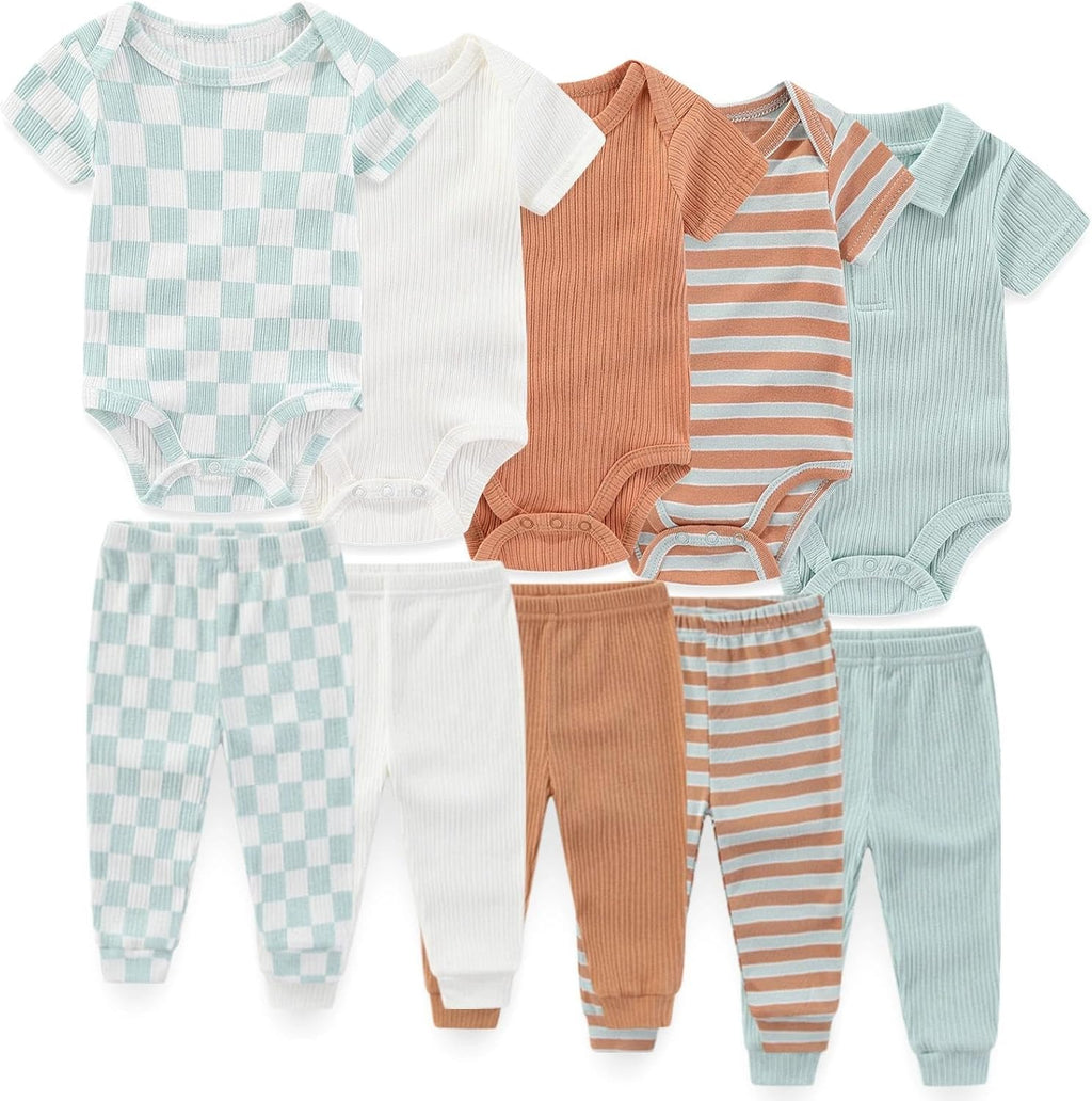 Unisex Baby Boy Girl Pants Sets 10 pack Cotton Casual New born Clothes Comfort Infant Outfit