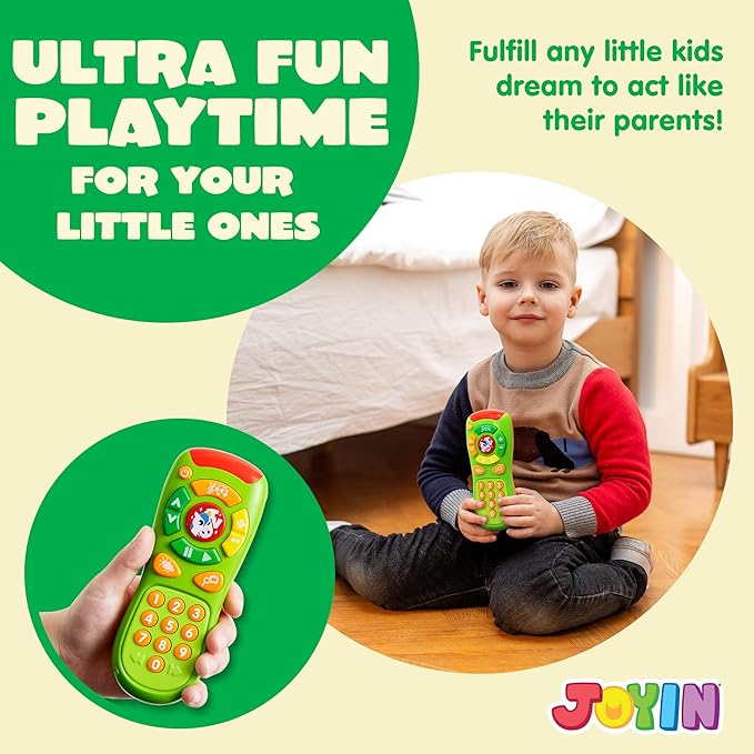 JOYIN Baby Toy Phone, Remote and Smartphone with Music, Fun Learning Musical Toys for Babies, Boys or Girls, Holiday Stocking Stuffers, Birthday Gifts for Kids, Gift for Christmas