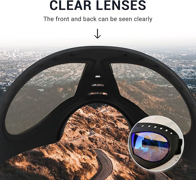 Namsan Clear Dog Goggles for Large Dogs, Wide Snout & Soft Frame, Tactical - Image 3