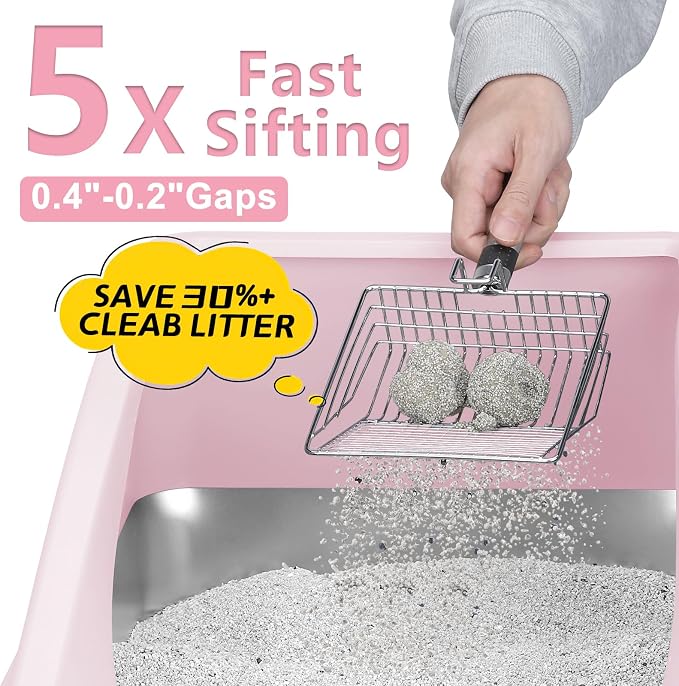 Stainless Steel Litter Box | XXL Deepened 8" Design Enclosed Box - Image 7