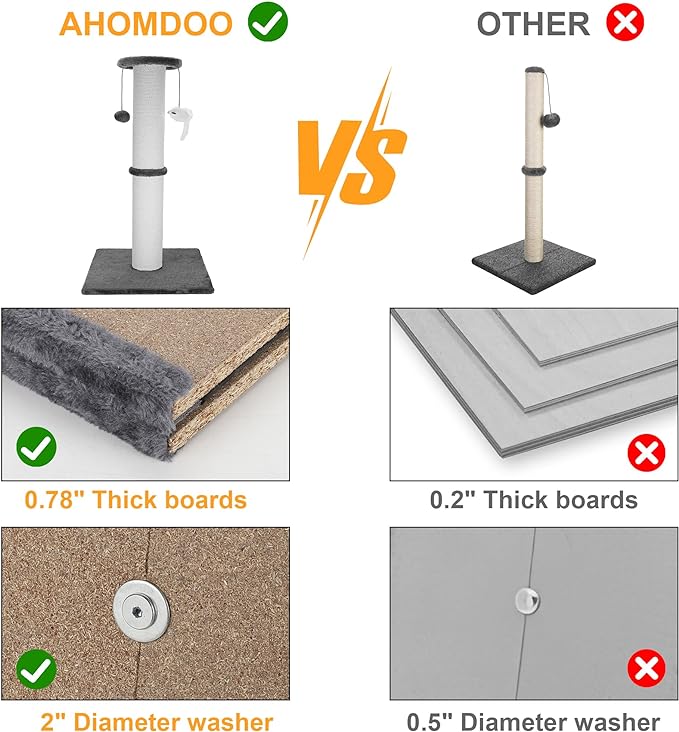 Cat Scratching Post 34 Inches Heavy Duty and Thicker Cat Scratching Post Cotton - Image 6