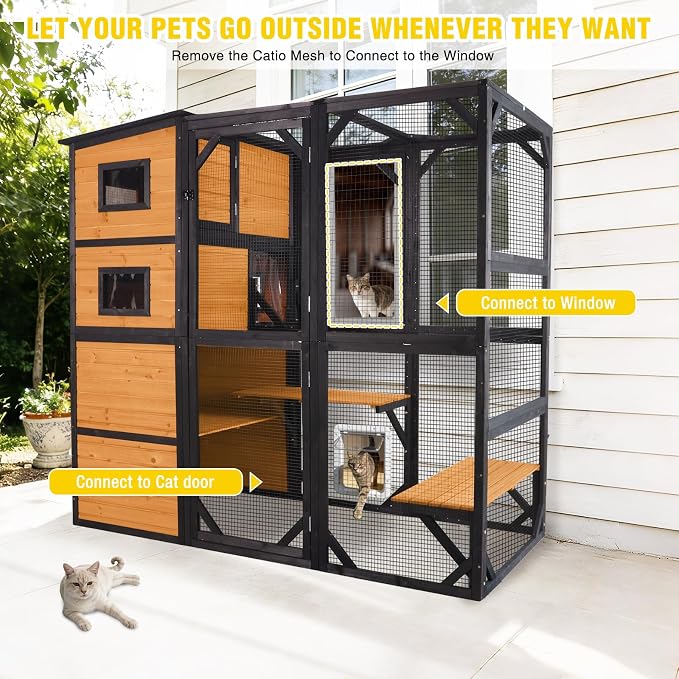 Aivituvin Large Catio Cat Enclosure Window - Image 2