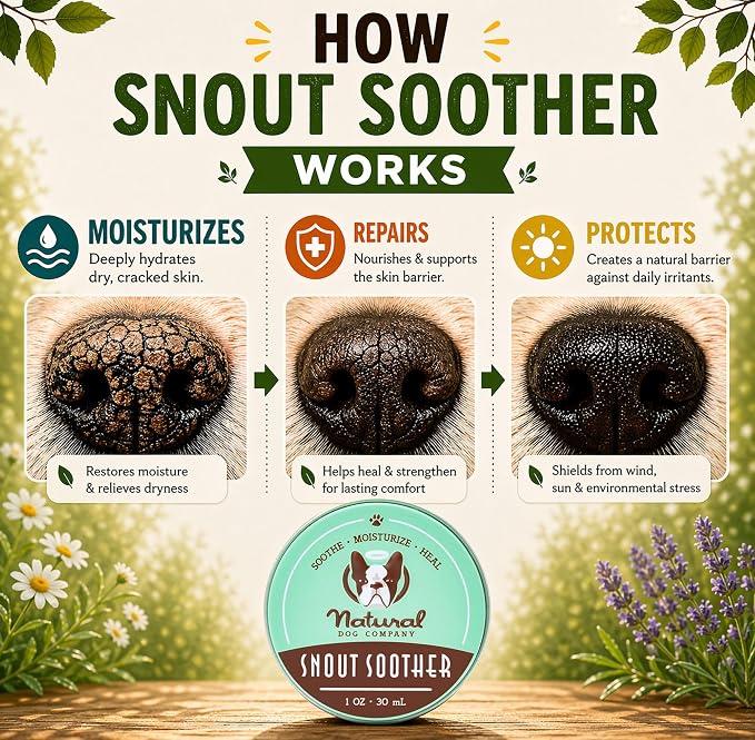 Natural Dog Company Snout Soother Dog Nose Balm, 4 oz. Tin, Dog Balm - Image 4
