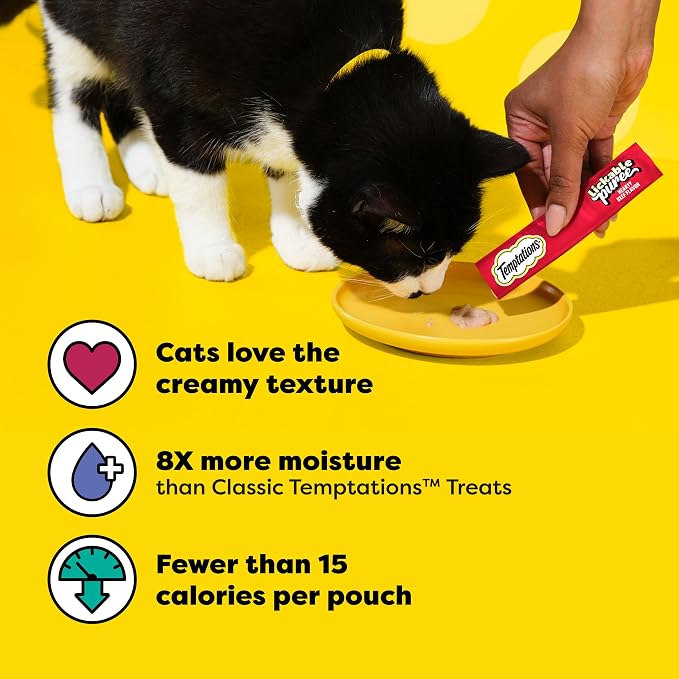 Temptations Creamy Puree Squeezable Lickable Cat Treats, Wet Cat Treats - Image 5