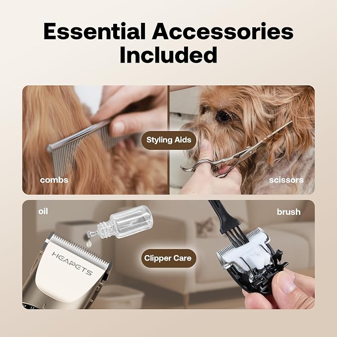 HEAPETS Dog Hair Clippers for Grooming Kit and Dog Paw Trimmer Nail Grinder for - Image 8