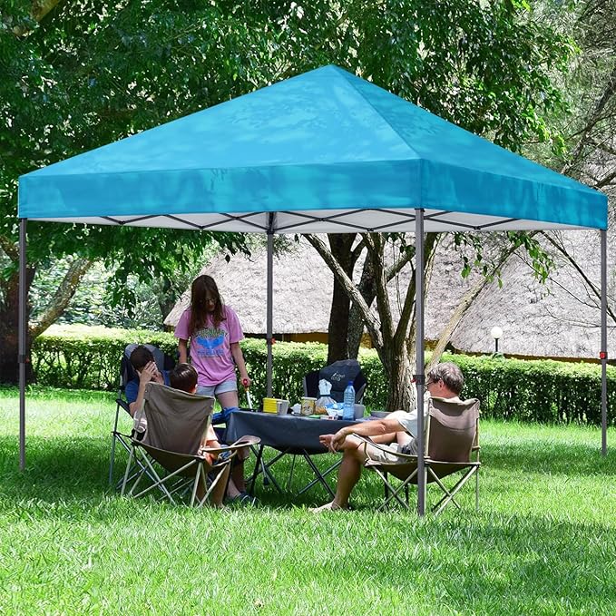 COOSHADE Durable Easy Pop Up Canopy Tent 10x10Ft, Sky Blue