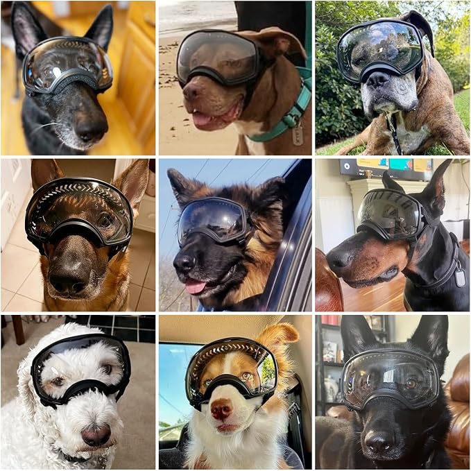 Namsan Clear Dog Goggles for Large Dogs, Wide Eyecup & Soft Frame, Anti-UV - Image 2