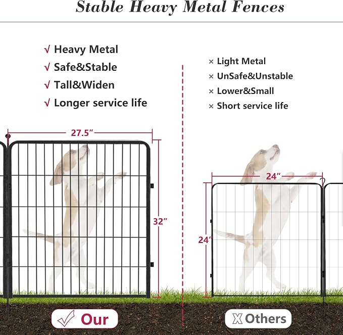 Dog Playpen 32 inch 20 Panels Indoor Outdoor Dog Pen - Image 7