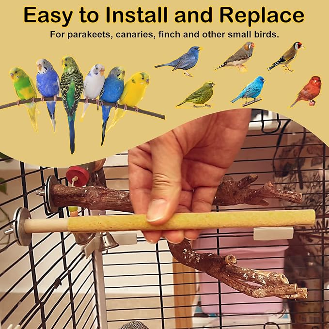 S&X Small Bird Perch Covers, Sand Perch Covers Sandpaper - Image 6