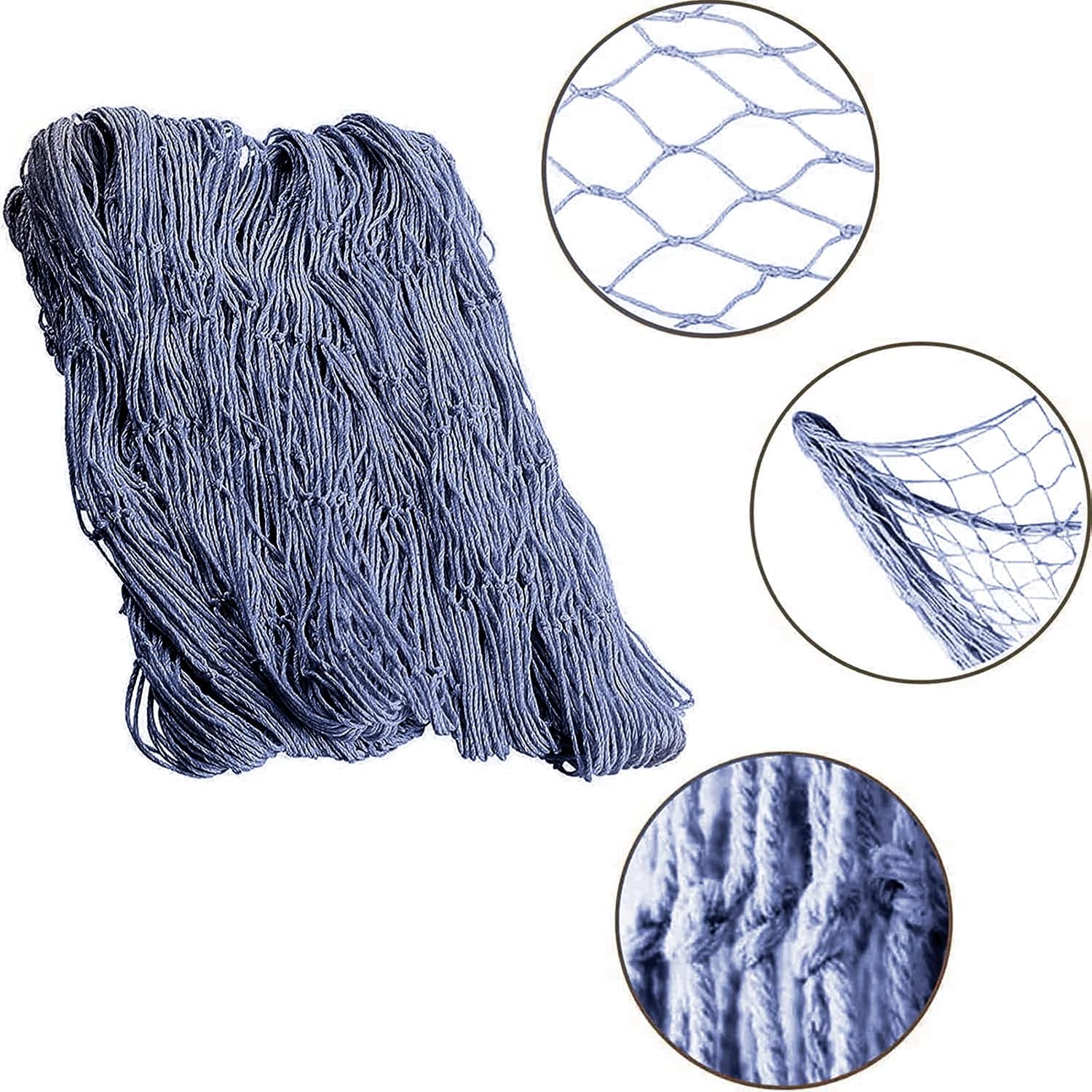 Rosoz Nature Fish Net Wall Decoration with Shells, Ocean Themed Wall Hangings Fishing Net Party Decor for Pirate Party,Wedding,Photographing Decoration