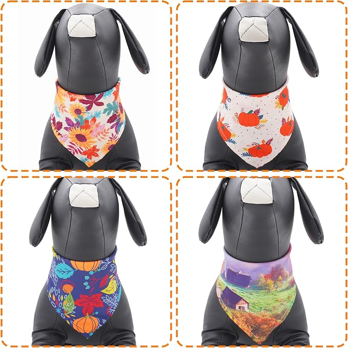 30 Pack Fall Dog Bandanas Bulk for Large Dogs 33 Inch XL Stitch Edge Dog - Image 4