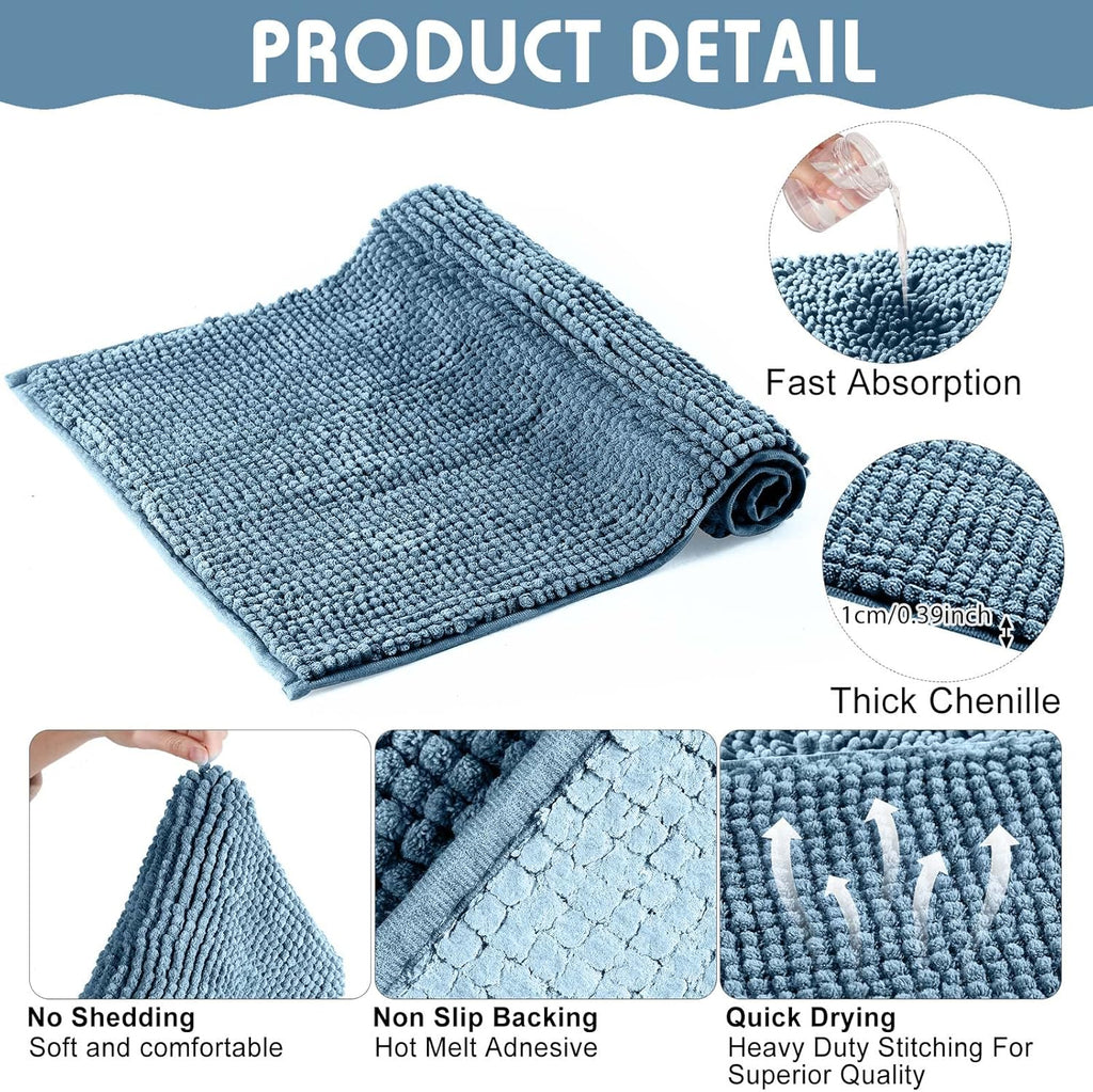 Amylove 4 Pcs Guinea Pig Cage Liner Guinea Pig Bedding Washable Fleece Pee Pads Reusable Small Animals Training Mat Small Animal Sleeping Bed for Bunny Hamster(Blue,16 x 24 Inch)