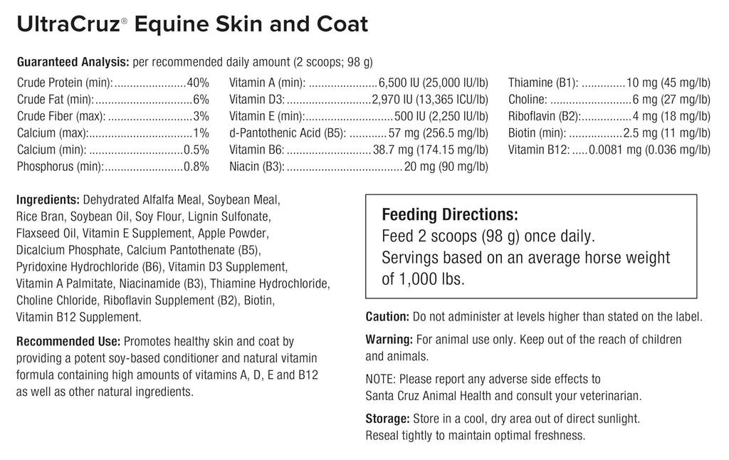 UltraCruz® Equine Skin and Coat Pellet, 25 lb