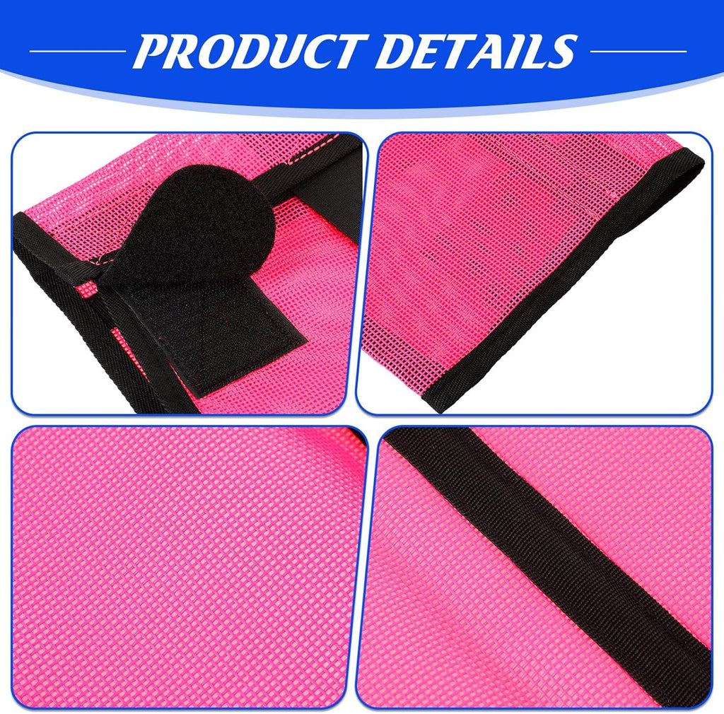 8 Pcs Mesh Fly Boots for Horse Breathable Mesh Horse Boots Protective Horse Leg Wraps Horse Leggings for Preventing Flies and Mosquitoes Bites (Light Pink, Dark Pink)