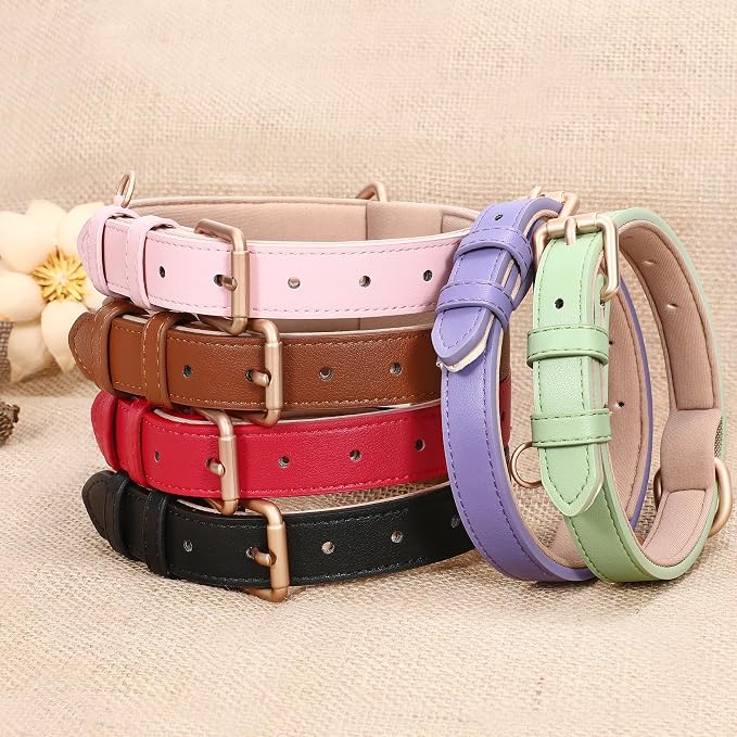 WHIPPY Leather Dog Collar for Small Medium Large Dog Adjustable Soft Breathable - Image 7