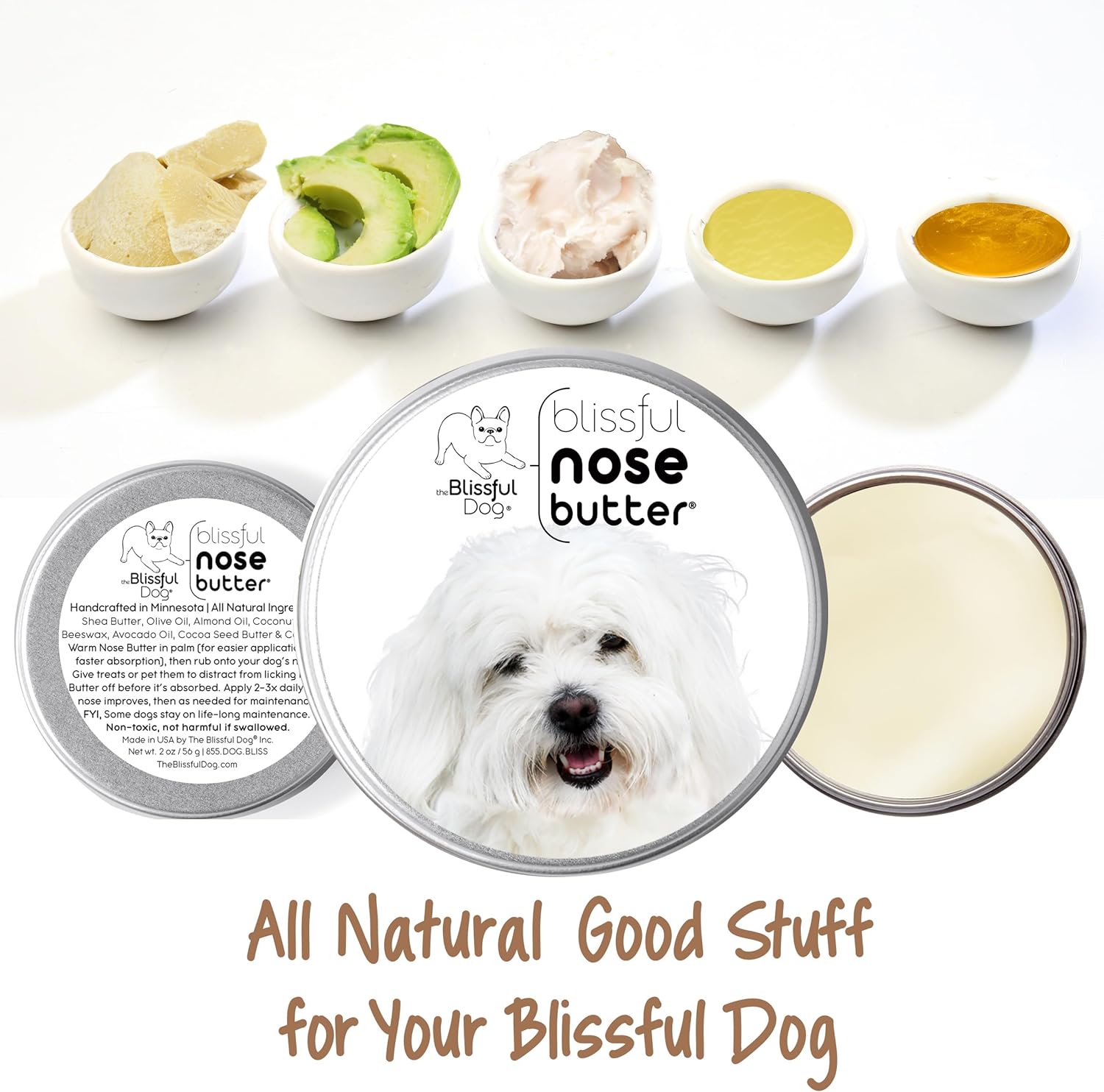 The Blissful Dog Coton De Tulear Unscented Nose Butter, 4-Ounce