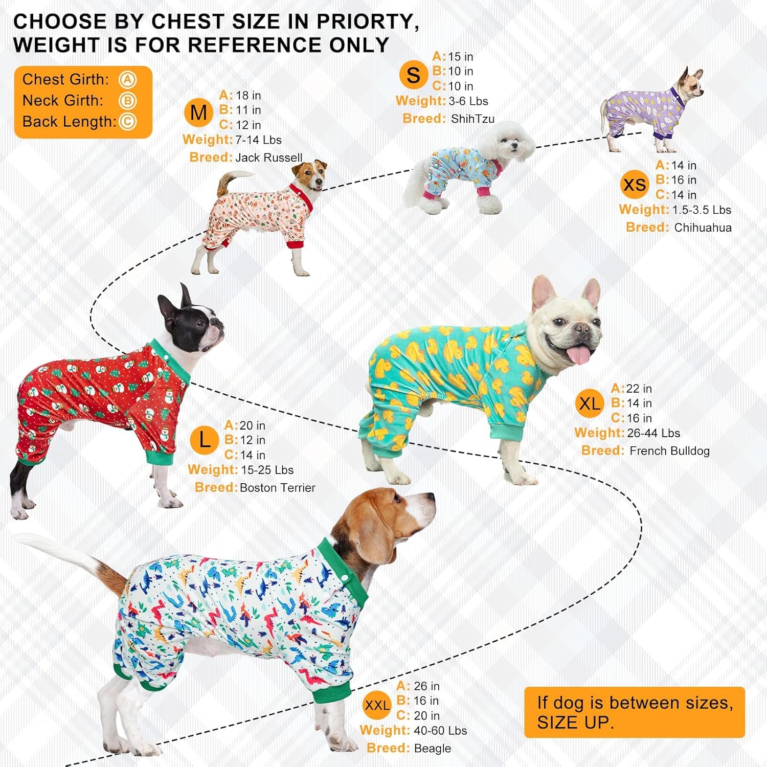 BEAUTYZOO Dog Pajamas Large Sized Dog, Summer Doggie Pajamas for Boy Girl, Soft Strechy Cotton Puppy Pjs Jammies Onesies for Men Women, Pet Jumpsuit Body Suit Cat Apparel Clothes, Blue XXL
