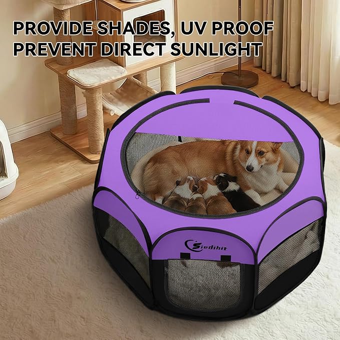 Siedihit Dog Playpen, Puppy Pet Playpen, Dog Crate Tent Cage Indoor/Outdoor - Image 5