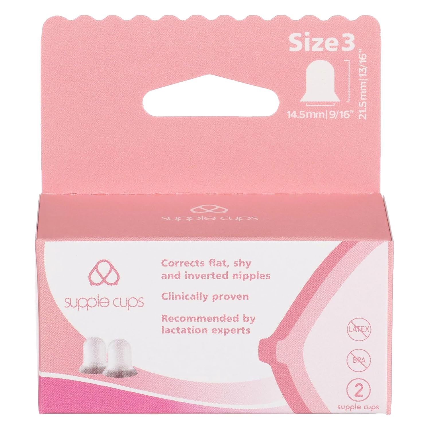 Supple Cups for Flat, Shy and Inverted Nipples (Size 3)