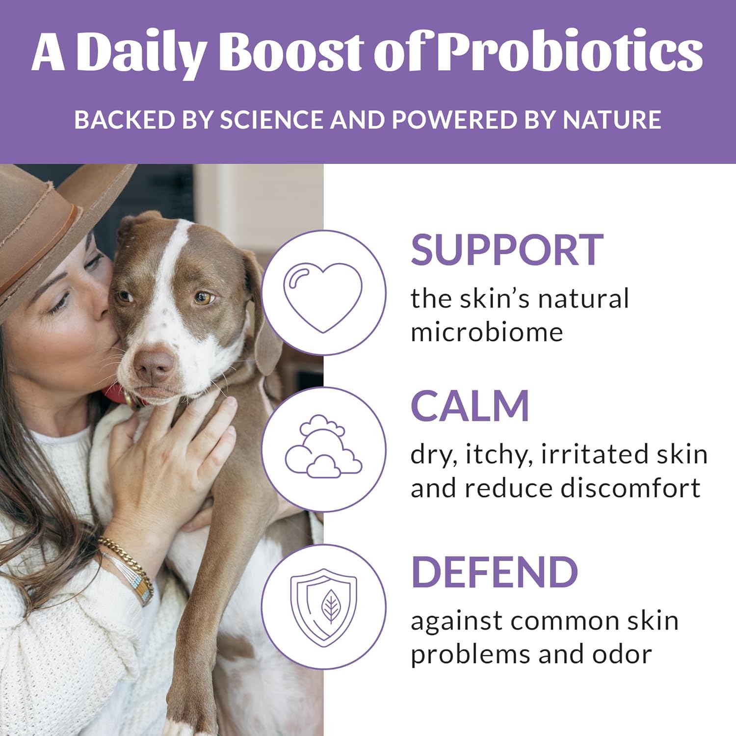 SKOUT'S HONOR Pet Probiotic Deodorizer Spray- Hydrating Daily-Use with Avocado Oil & Omega-3s, Microbiome Friendly Certified, Paraben & Sulfate-Free, 97% Natural, 8oz, Lavender, 2-Pack