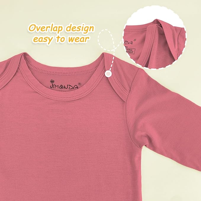 Jimonda Bamboo Baby Bodysuit Long Sleeve Infant Romper Soft Boy Girl Unisex Newborn Clothes One Piece Outfits Summer Fall