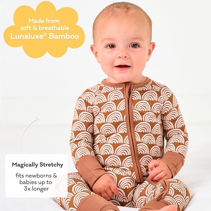 Little Sleepies Pajamas for Baby Boys & Girls, Viscose from Bamboo Baby Pajamas, Preemie & Newborn Sleepers, 2-Way Zipper PJs