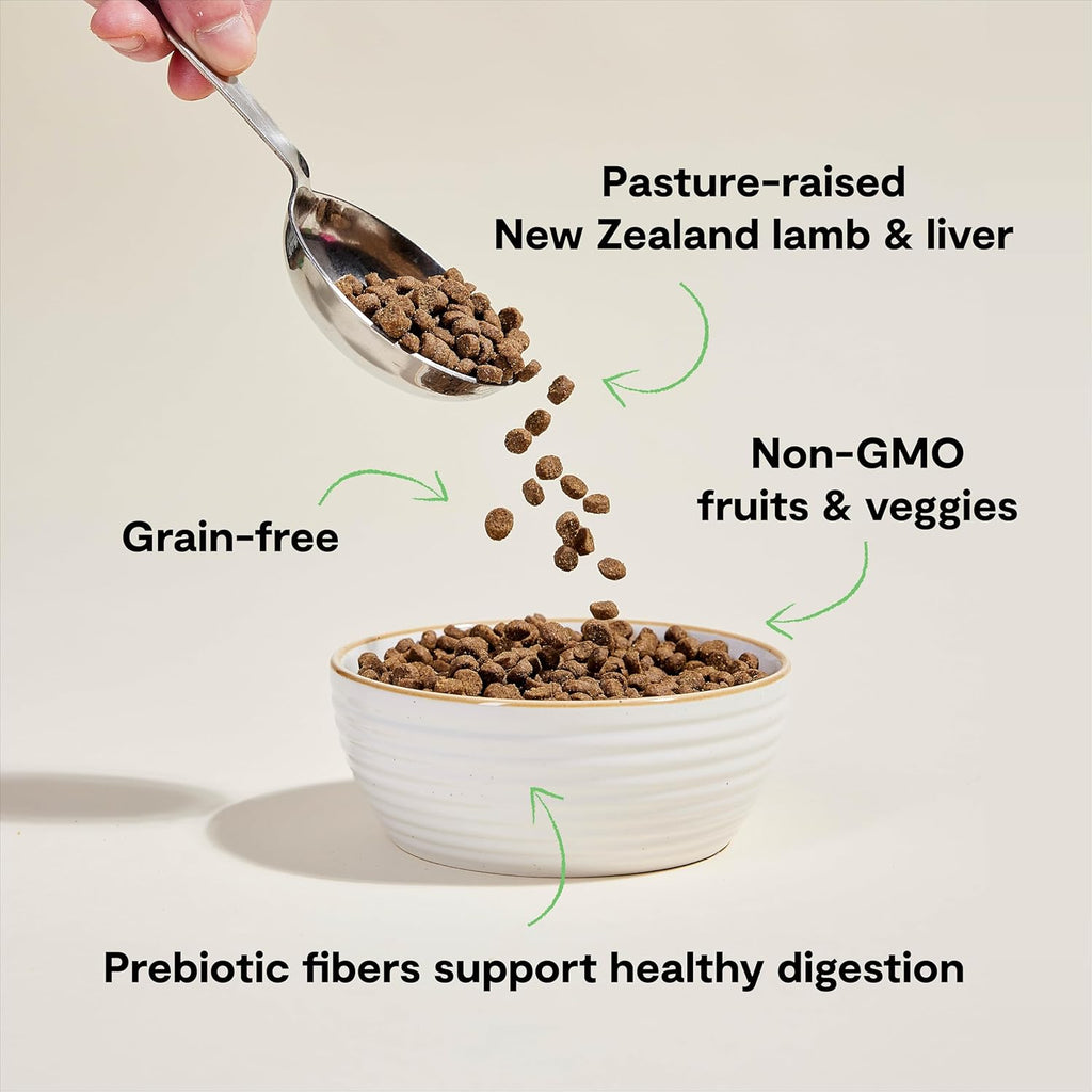 Open Farm, Grain Free Dry Cat Food, High-Protein Kibble for a Complete & Balanced Diet, Non-GMO Fruits & Vegetables, Prebiotic Fibers to Support Digestion, Pasture-Raised Lamb Recipe, 4lb Bag